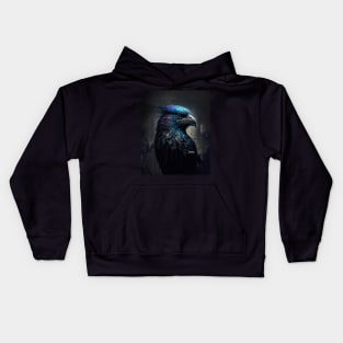 Dripping Raven Artwork Kids Hoodie